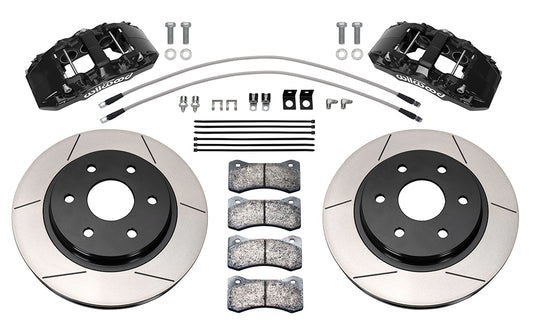 WILWOOD DISC BRAKES AERO6 DM FRONT BRAKE KIT FORD F150 10-20 13.38" SLOTTED ROTORS RED CALIPERS