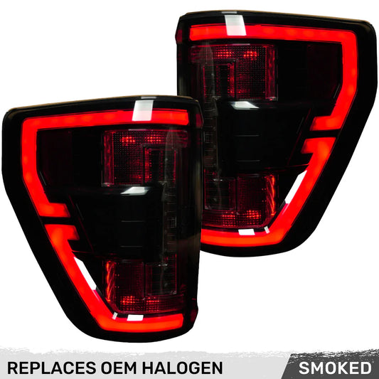 RECON FORD F150 21-23 ULTRA BRIGHT OLED TAIL LIGHTS W/ STARTUP LIGHT SEQUENCE