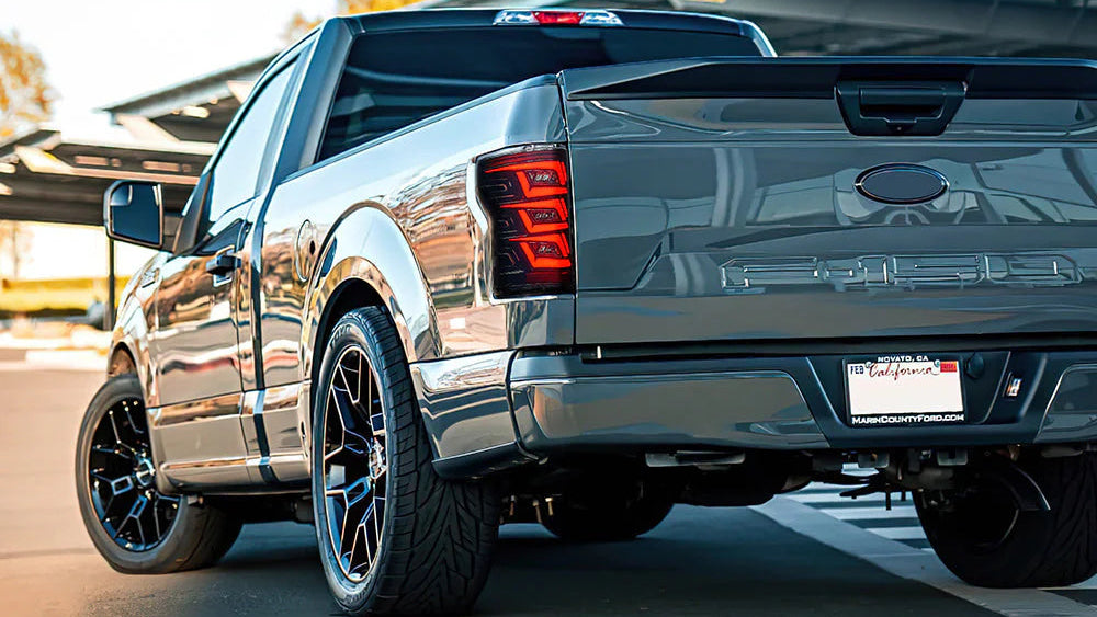 KUER LED TAIL LIGHTS RED TURN SIGNAL FORD F150 15-20 XL STX XLT