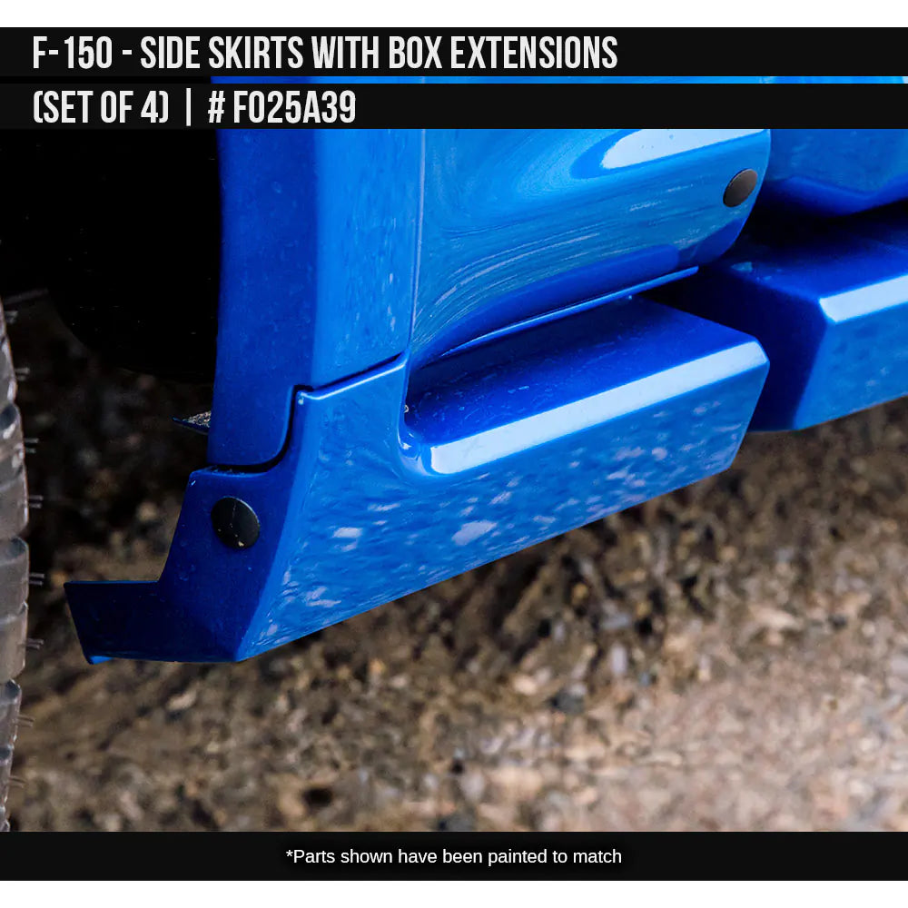 AIR DESIGN SIDE SKIRT WITH BOX EXTENSIONS FORD F150 18-20 SUPERCREW/SHORT BOX