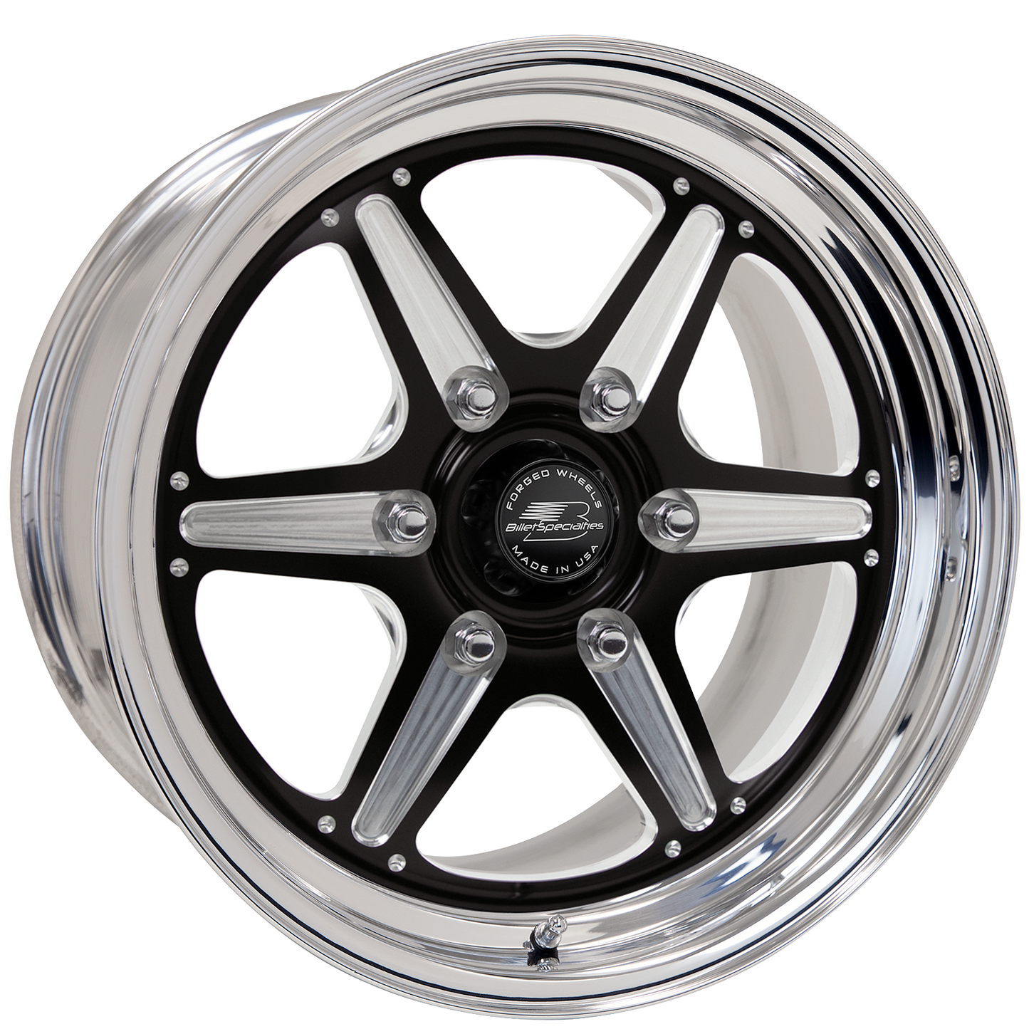 BILLET SPECIALTIES STREET LITE LT 20X10 6X135 +35 OFFSET BLACK W/ POLISHED FACE