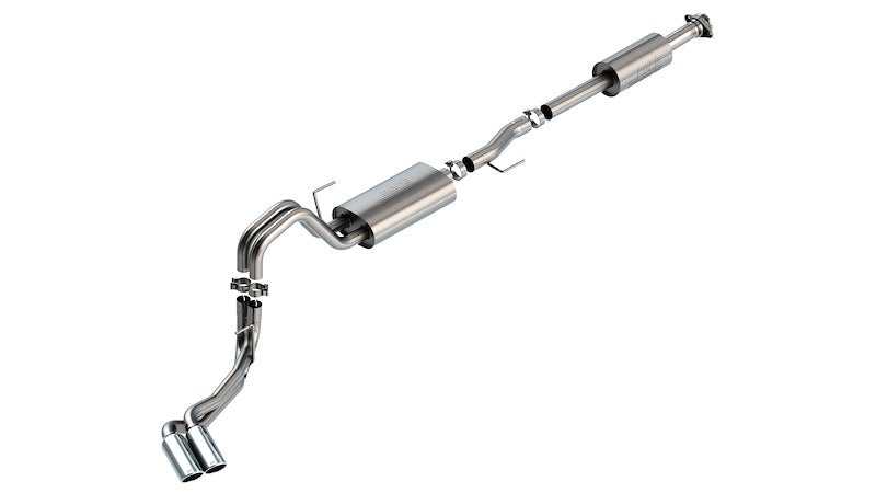 BORLA EXHAUST TOURING CAT BACK EXHAUST SYSTEM CHROME TIPS SIDE EXIT FORD F150 21-26 2.7L 3.5L