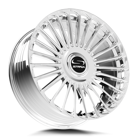 STRADA WHEELS MARTELLO 22X9.5 6X135 +30 OFFSET CHROME FORD F150 04-26