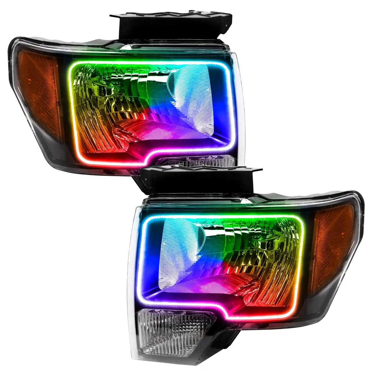 ORACLE LIGHTING 2009-2014 FORD F-150 PRE-ASSEMBLED HALO HEADLIGHTS - BLACK HOUSING