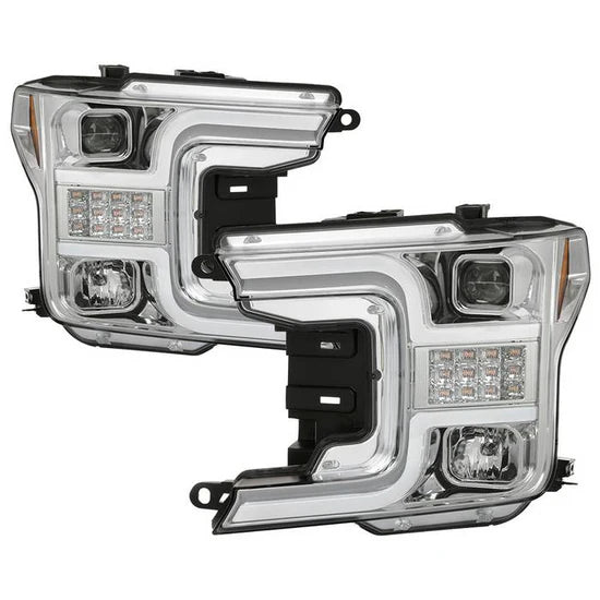 SPYDER SIGNATURE PROJECTOR HEADLIGHTS FORD F150 18-19 CHROME