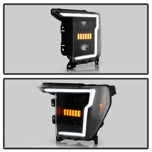 SPYDER SIGNATURE PROJECTOR HEADLIGHTS FORD F150 21-23 BLACK
