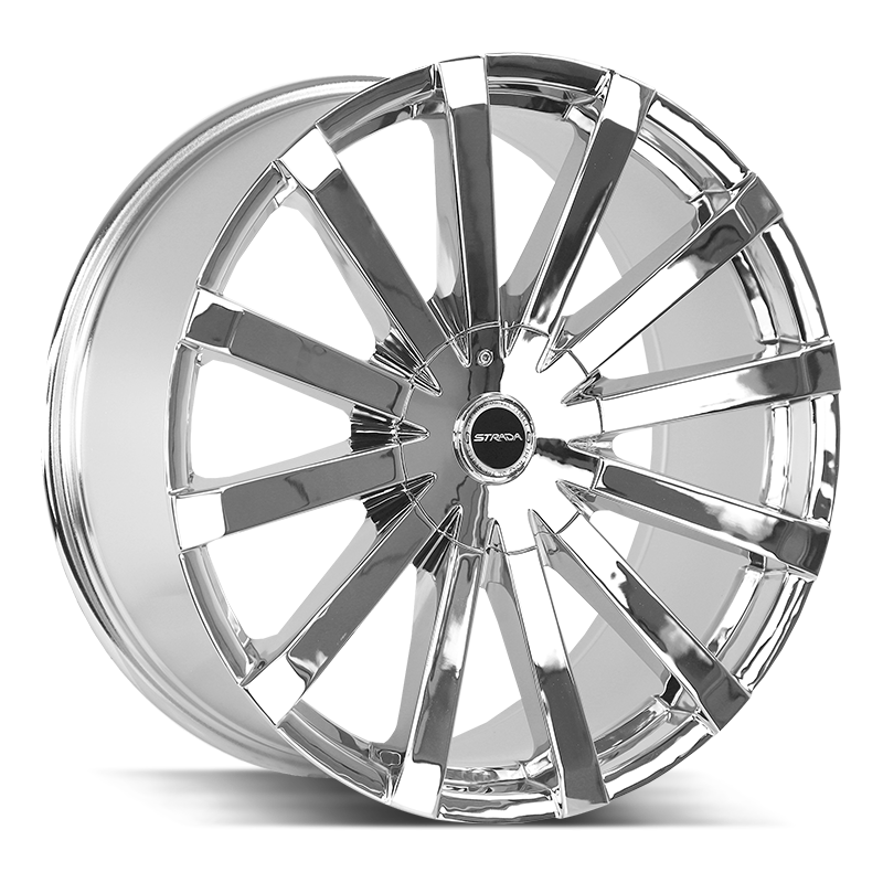 STRADA WHEELS GABBIA 22X9.5 6X135 +30 OFFSET CHROME FORD F150 04-26