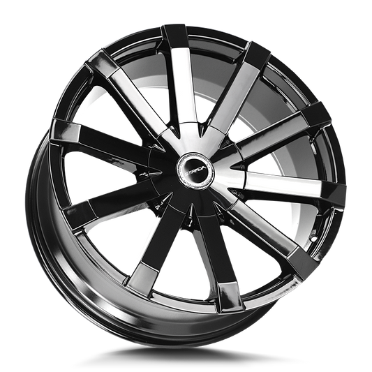 STRADA WHEELS GABBIA 22X9.5 6X135 +30 OFFSET GLOSS BLACK FORD F150 04-26