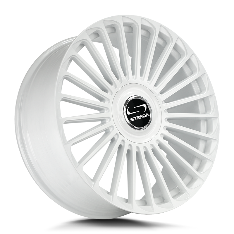 STRADA WHEELS MARTELLO 22X9.5 6X135 +30 OFFSET GLOSS WHITE FORD F150 04-26