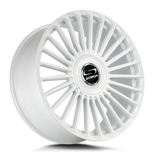 STRADA WHEELS MARTELLO 22X9.5 6X135 +30 OFFSET GLOSS WHITE FORD F150 04-26