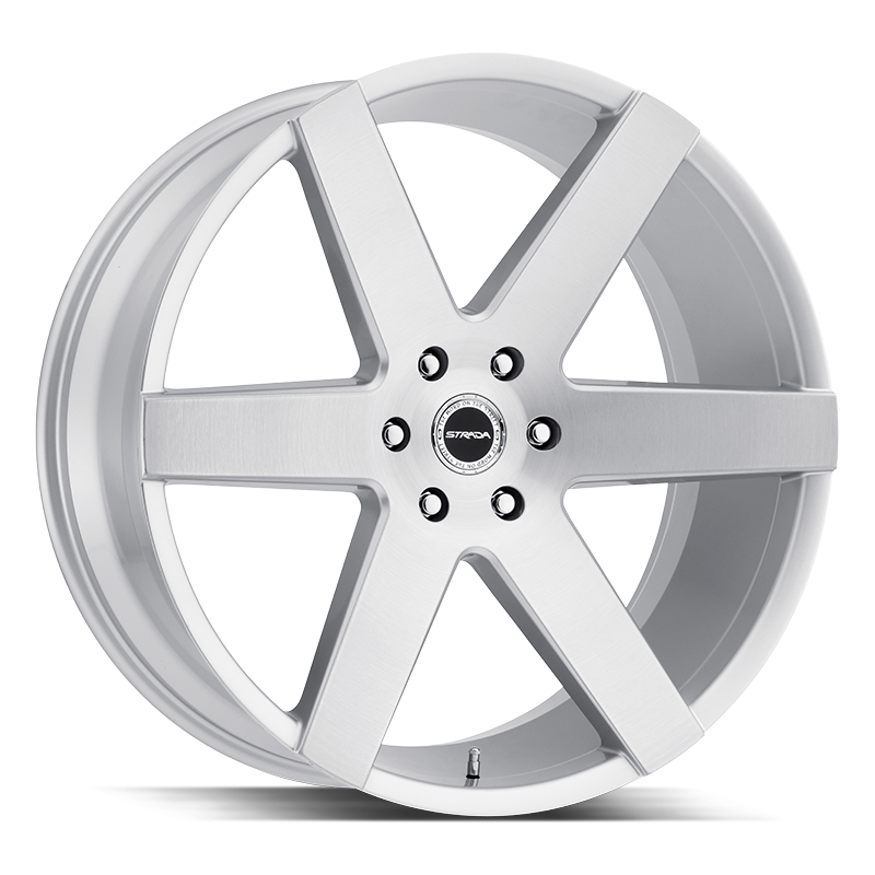 STRADA WHEELS CODA 22X9.5 6X135 +24 OFFSET BRUSHED FACE SILVER FORD F150 04-26