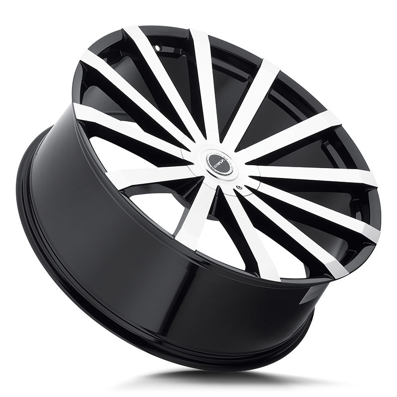 STRADA WHEELS GABBIA 24X10 6X135 +30 OFFSET GLOSS BLACK MACHINED FORD F150 04-26