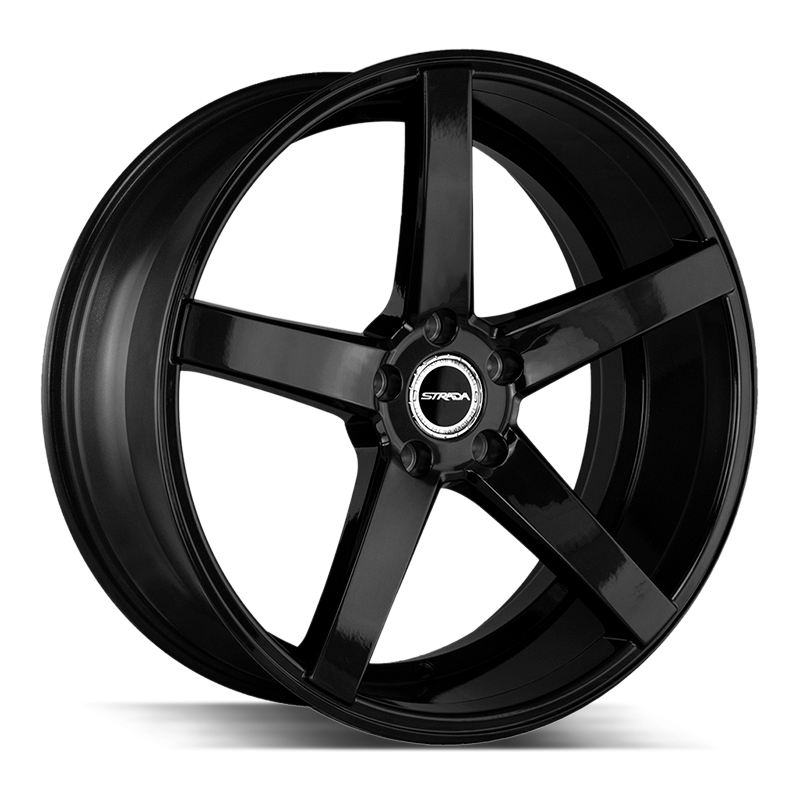 STRADA WHEELS PERFETTO 22X9.5 6X135 +24 OFFSET GLOSS BLACK FORD F150 04-26