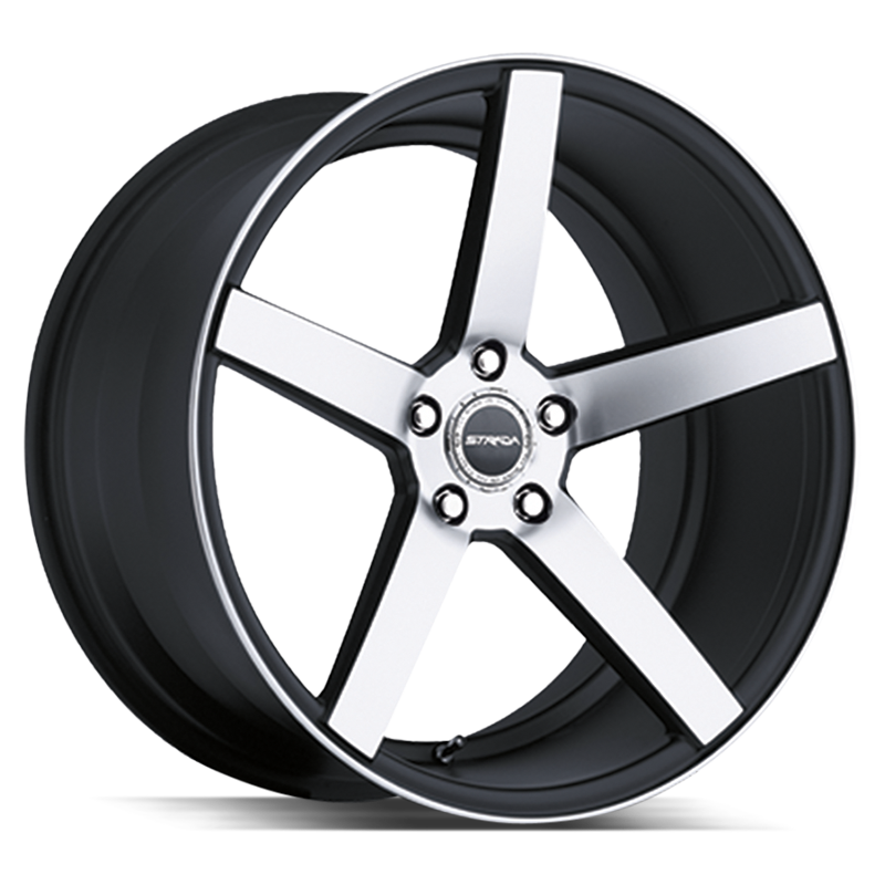 STRADA WHEELS PERFETTO 24X10 6X135 +24 OFFSET GLOSS BLACK MACHINED FORD F150 04-26