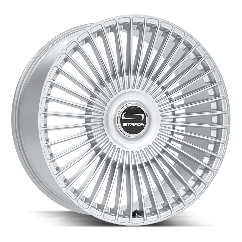 STRADA WHEELS SPAGHETTI 24X10 6X135 +30 OFFSET SILVER FORD F150 04-26
