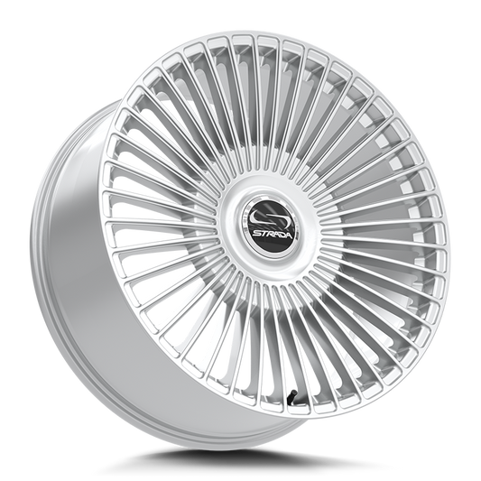 STRADA WHEELS SPAGHETTI 24X10 6X135 +30 OFFSET SILVER FORD F150 04-26