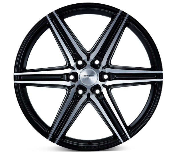 VOSSEN HF6-2 22X9.5 6X135 +30 OFFSET FORD F150 04-26 BRUSHED MATTE BLACK