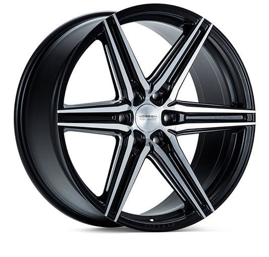 VOSSEN HF6-2 24X10 6X135 +25 OFFSET FORD F150 04-26 BRUSHED MATTE BLACK