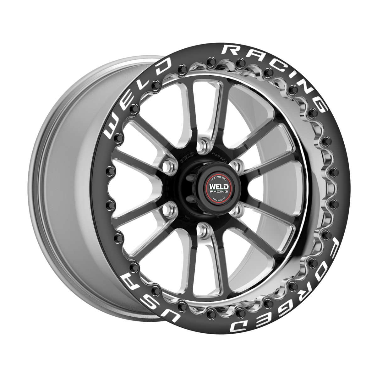 WELD S70 HD BEADLOCK 17X9.5 6X135 +24 OFFSET BLACK CENTER FORD F150 04-26