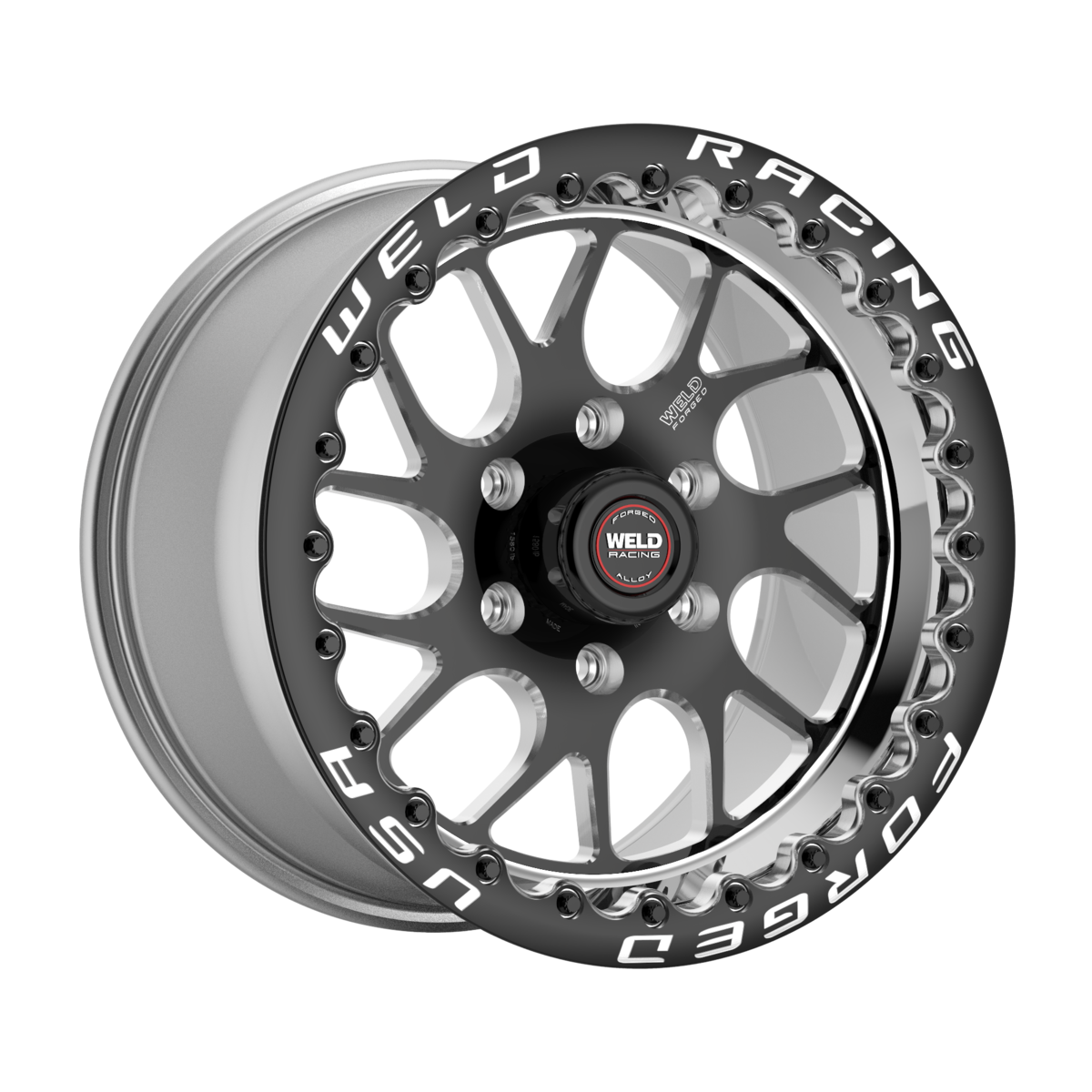 WELD S78 HD BEADLOCK 17X9.5 6X135 +24 OFFSET BLACK CENTER FORD F150 04-26
