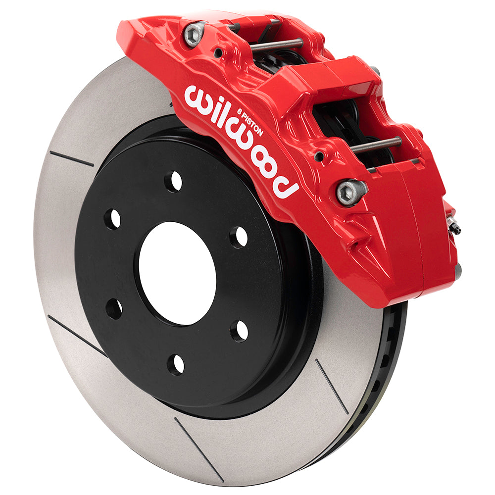 WILWOOD DISC BRAKES TX6R BIG BRAKE KIT FRONT 15.5" SLOTTED ROTORS RED CALIPER FORD F150 10-20