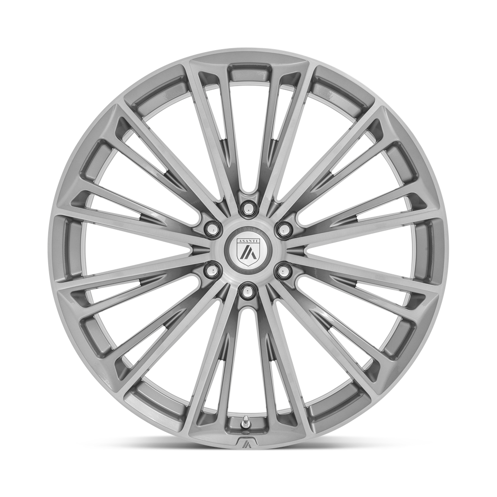 ASANTI WHEELS CORONA 22X9.5 6X135 +30 OFFSET TITANIUM BRUSHED FORD F150 04-26