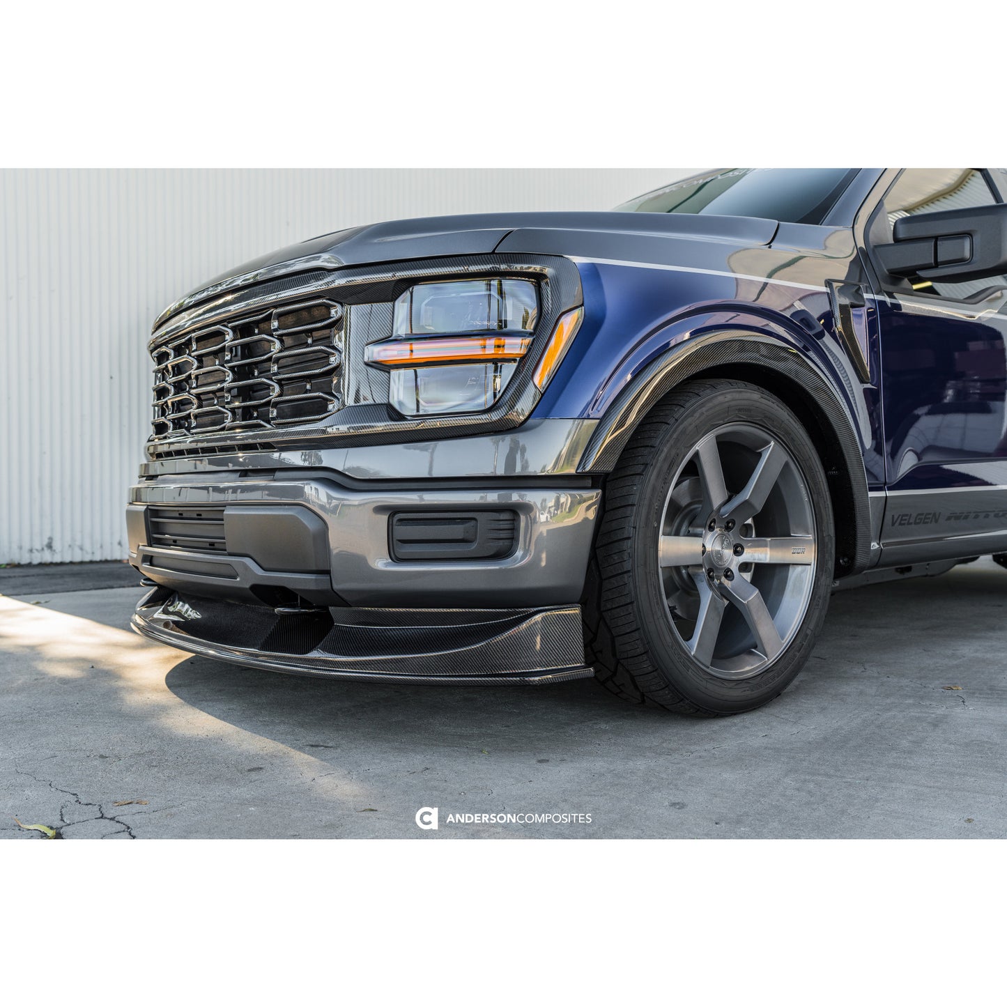 ANDERSON COMPOSITES CARBON FIBER FRONT FENDER FLARES TYPE AO FORD F150 21-25