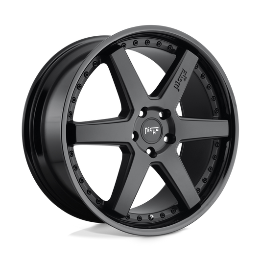 NICHE WHEELS ALTAIR 22X10 6X135 +30 OFFSET GLOSS AND MATTE BLACK FORD F150 04-26