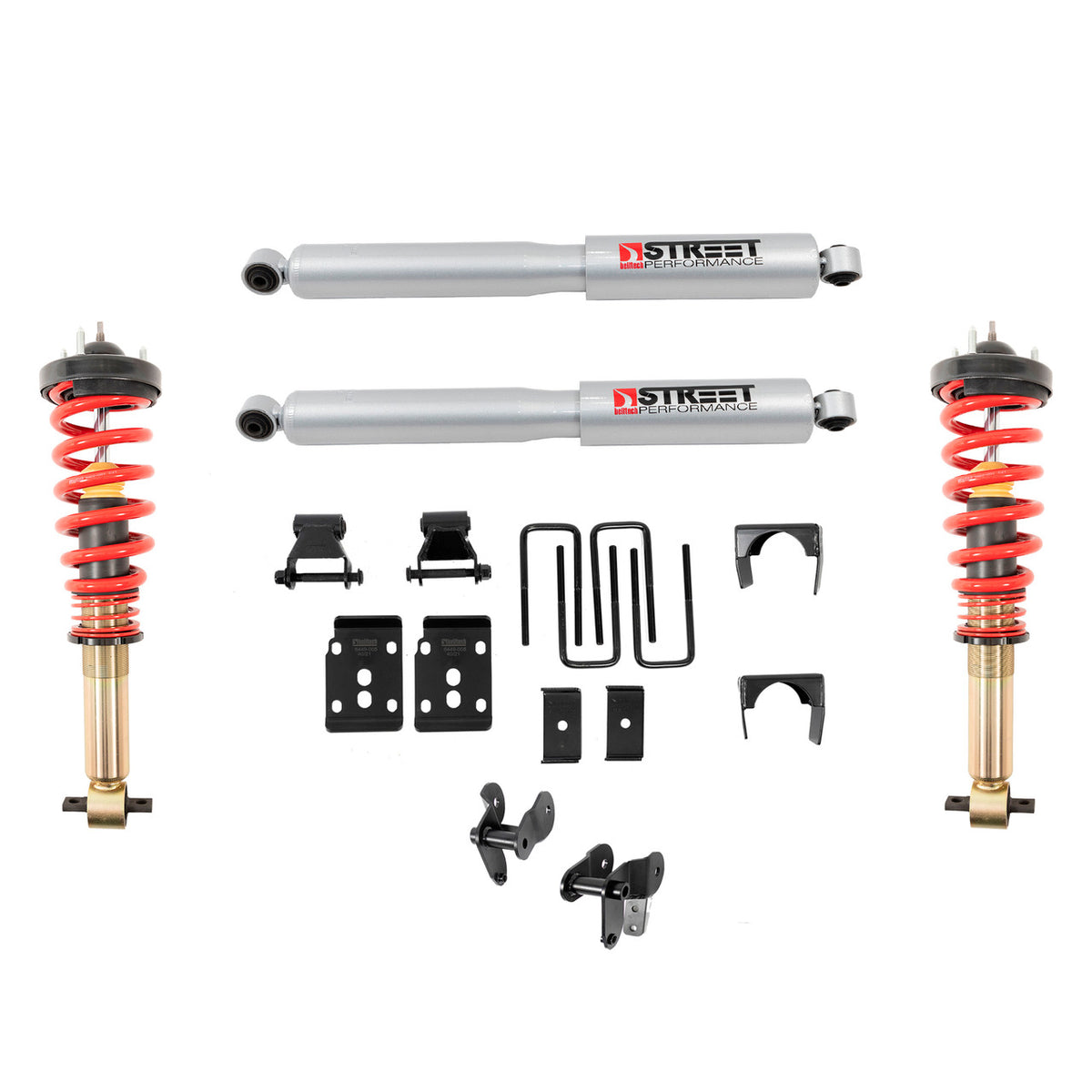 BELLTECH PERFORMANCE COILOVER KIT W/ HEIGHT ADJUSTABLE FRONT COILOVERS - 1054SPC - 21+ 4WD