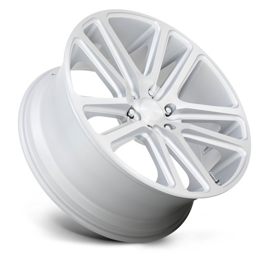DUB WHEELS FLEX 24X10 6X135 +30 OFFSET GLOSS SILVER BRUSHED FACE FORD F150 04-26