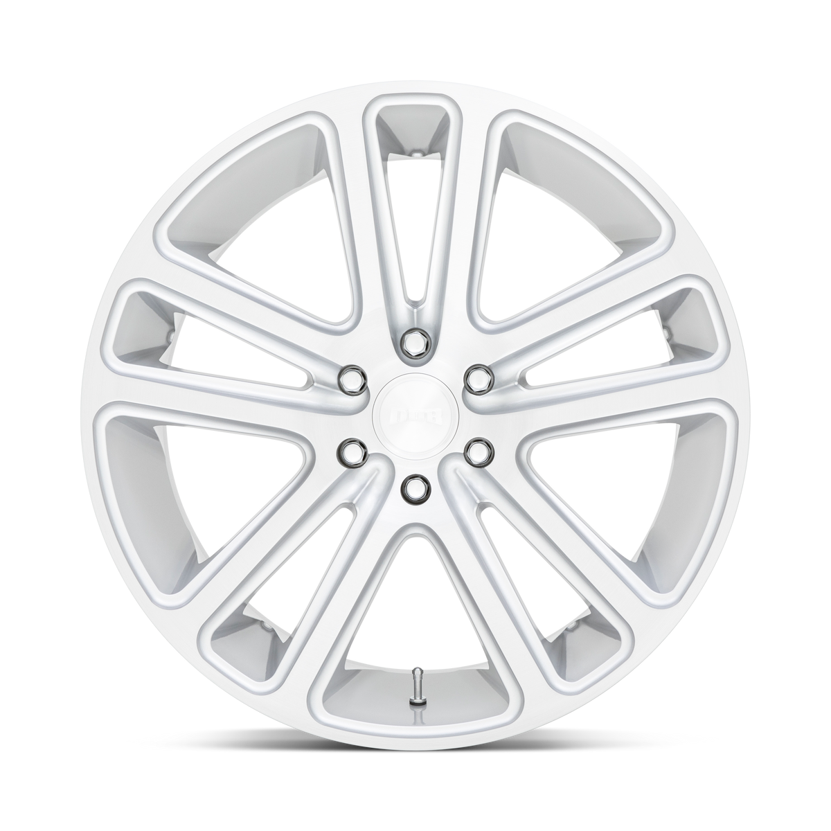 DUB WHEELS FLEX 24X10 6X135 +30 OFFSET GLOSS SILVER BRUSHED FACE FORD F150 04-26