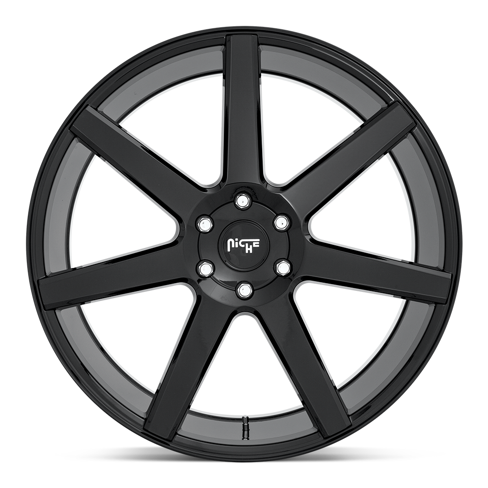 NICHE WHEELS FUTURE 22X9.5 6X135 +30 OFFSET GLOSS BLACK FORD F150 04-26