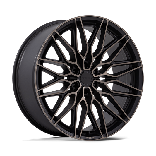 NICHE WHEELS CALABRIA 6 20X9.5 6X135 +30 OFFSET MATTE BLACK W/ MACHINED DARK TINT FACE FORD F150 04-26