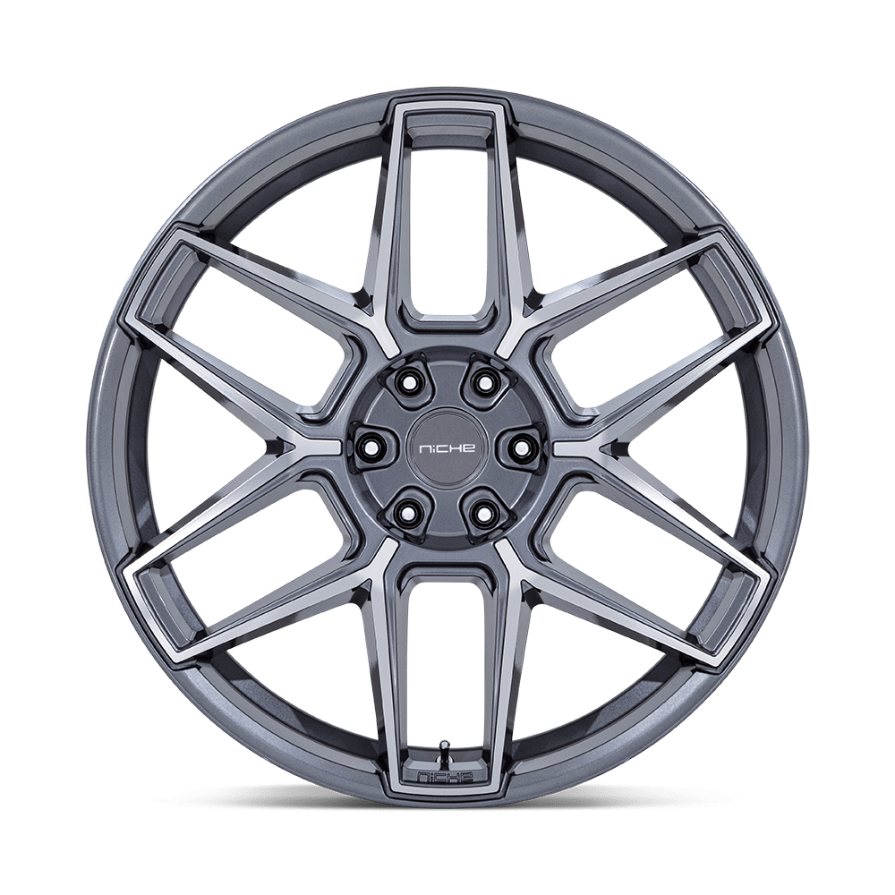NICHE WHEELS RISE 24X10 6X135 +30 OFFSET ANTHRACITE W/ MACHINED FACE FORD F150 04-26
