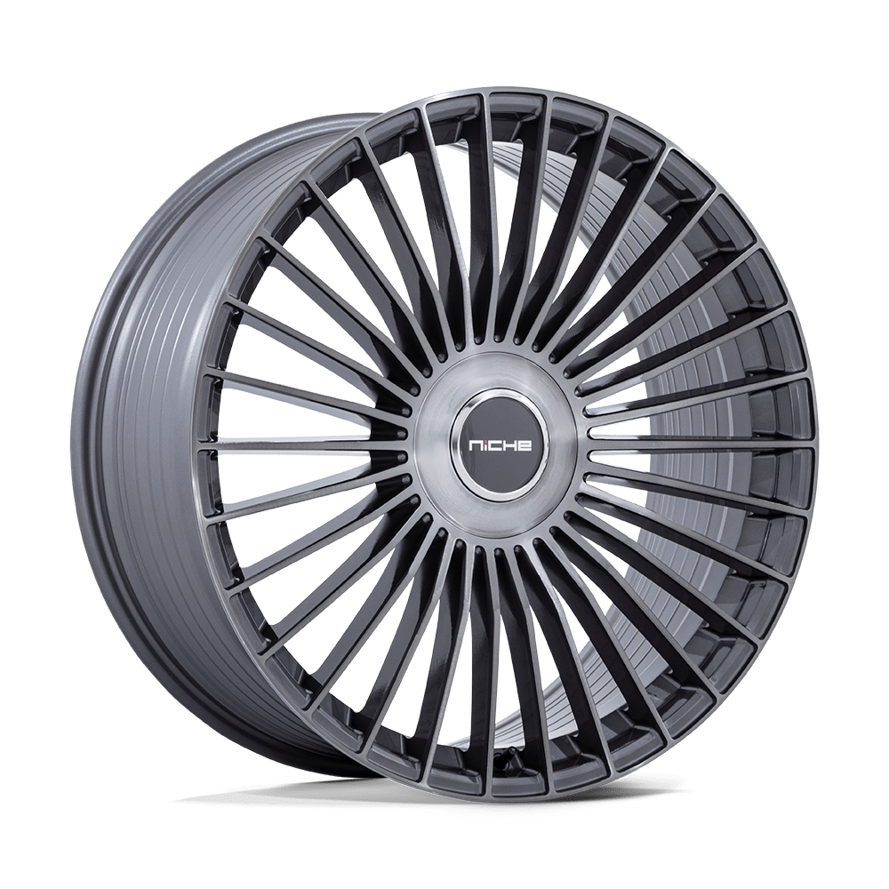 NICHE WHEELS SERENE 24X10 6X135 +30 OFFSET GLOSS TITANIUM BRUSHED FORD F150 04-26