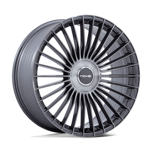 NICHE WHEELS SERENE 22X10 6X135 +30 OFFSET GLOSS TITANIUM BRUSHED FORD F150 04-26