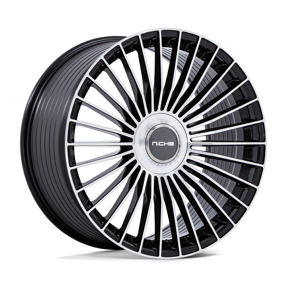 NICHE WHEELS SERENE 22X10 6X135 +30 OFFSET GLOSS BLACK W/MACHINED FACE FORD F150 04-26