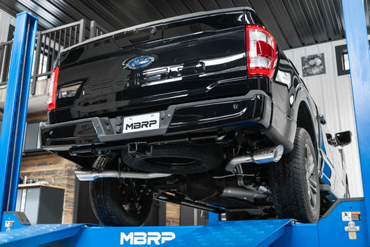 MBRP 3" CAT BACK EXHAUST STREET PROFILE DUAL SIDE EXIT POLISHED TIPS T409SS FORD F150 21-26