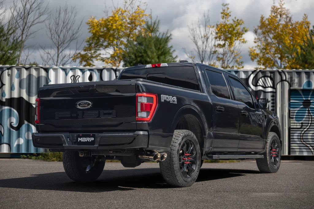 MBRP 3" CAT BACK EXHAUST STREET PROFILE DUAL SINGLE SIDE EXIT FORD F150 21-26