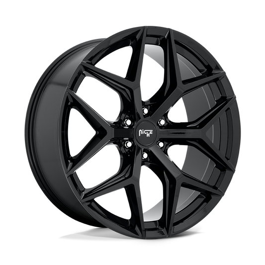NICHE WHEELS VICE SUV 22X9.5 6X135 +30 OFFSET GLOSS BLACK FORD F150 04-26