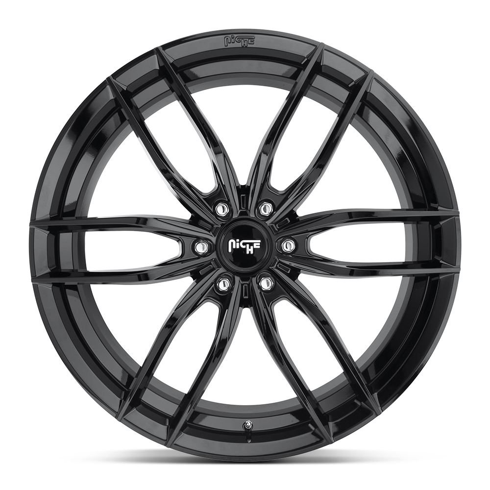 NICHE WHEELS VOSSO 22X9.5 6X135 +30 OFFSET GLOSS BLACK FORD F150 04-26