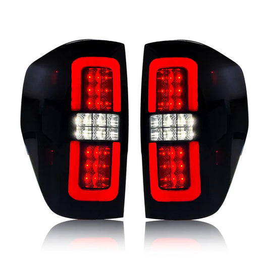 KUER LED TAIL LIGHTS BLACK SMOKED FORD F150 09-14