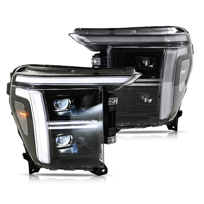 KUERLED FULL LED HEADLIGHTS DUAL PROJECTOR W/DRL STARTUP & SEQUENTIAL TURN FORD F150 21-23