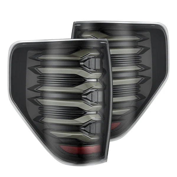 ALPHAREX LUXX SERIES LED TAIL LIGHTS ALPHA BLACK FORD F150 09-14