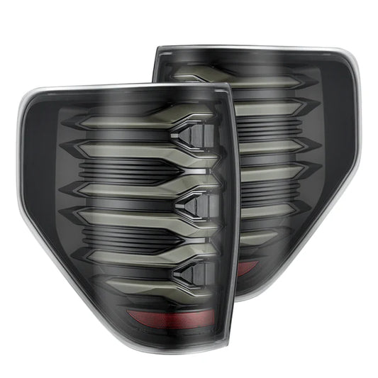 ALPHAREX LUXX SERIES LED TAIL LIGHTS ALPHA BLACK FORD F150 09-14