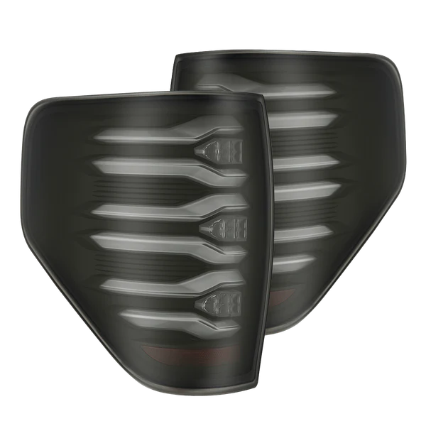 ALPHAREX LUXX SERIES LED TAIL LIGHTS BLACK FORD F150 09-14