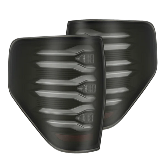 ALPHAREX LUXX SERIES LED TAIL LIGHTS BLACK FORD F150 09-14