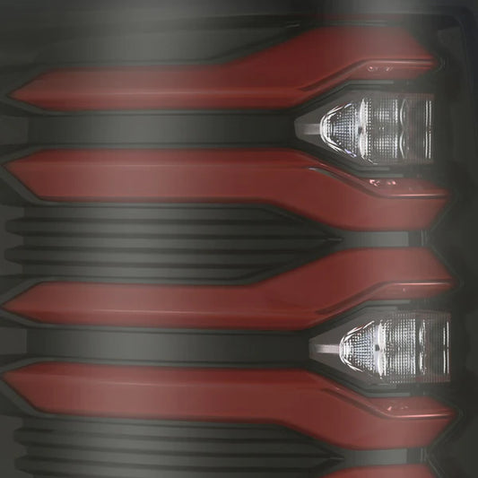 ALPHAREX LUXX SERIES LED TAIL LIGHTS BLACK-RED FORD F150 09-14