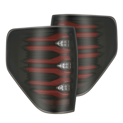 ALPHAREX LUXX SERIES LED TAIL LIGHTS BLACK-RED FORD F150 09-14
