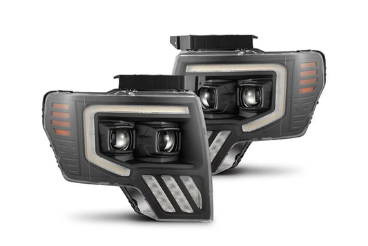 ALPHAREX 09-14 FORD F150 MKII NOVA-SERIES LED PROJECTOR HEADLIGHTS - ALPHA BLACK